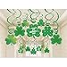 jollylife 70PCS St. Patrick’s Day Decorations Party Set - Saint Patty Shamrock Banners Garlands Clover Hanging Swirls Photo Booth Props Balloons Supplies