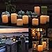 pensar Flameless Candles Outdoor Indoor Waterproof Candles Set of 12(D 3″ H 3″ 4″ 5″) Battery Operated Led Candles(Battery Not Included)