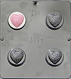 Filigree Heart Oreo Cookie Sandwich Chocolate Candy Mold Valentines 1647