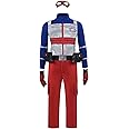 Howenlthy Boys Superhero Danger Costume Henry Cosplay Jacket Vest Pants Battle Suits with Mask Accessory Set