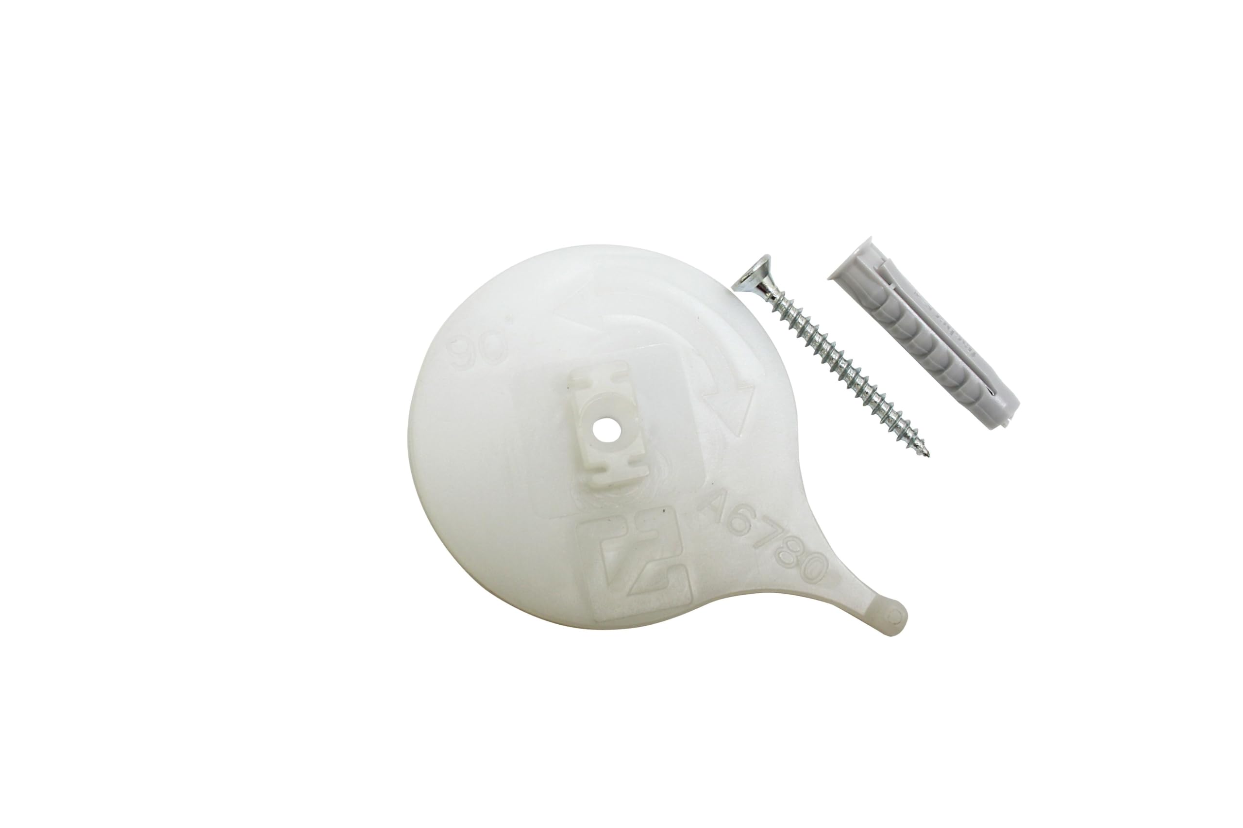 Gardinia 2 x White Aluminium Curtain Rail Ceiling Support 2 Track