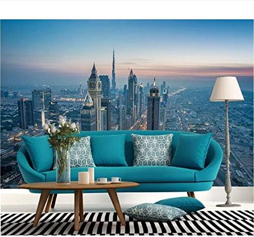 Meaosy 3D Wallpaper Room Mural Dubai City Scenery Hd Photo Custom Non-Woven Sticker Sofa Tv Background Painting Wallpaper for Wall 3D-120X100cm