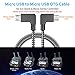 1FT 90 Degree Micro USB to Micro USB Android Phone Tablet OTG Data Cable Right Angle Connector Wire Cord for DJI Spark, Mavic Pro, Platinum, Air, 2 Pro, Zoom Remote Controller Accessories (1 Pack)