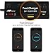 FlePow Surge protector 7 AC Outlets Surge Protector Power Strip 1625W/13A with 5 Smart USB Charging Ports 40W/8A, Supports Fast Charger, Unique Pass-through Plug 5.9ft Black