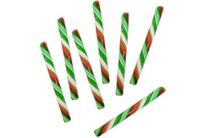 Fruidles 24-Pack Christmas Candy Cane Sticks Suckers, Old-Fashioned Red Green & White, Individually Wrapped, 5.5" Inch,