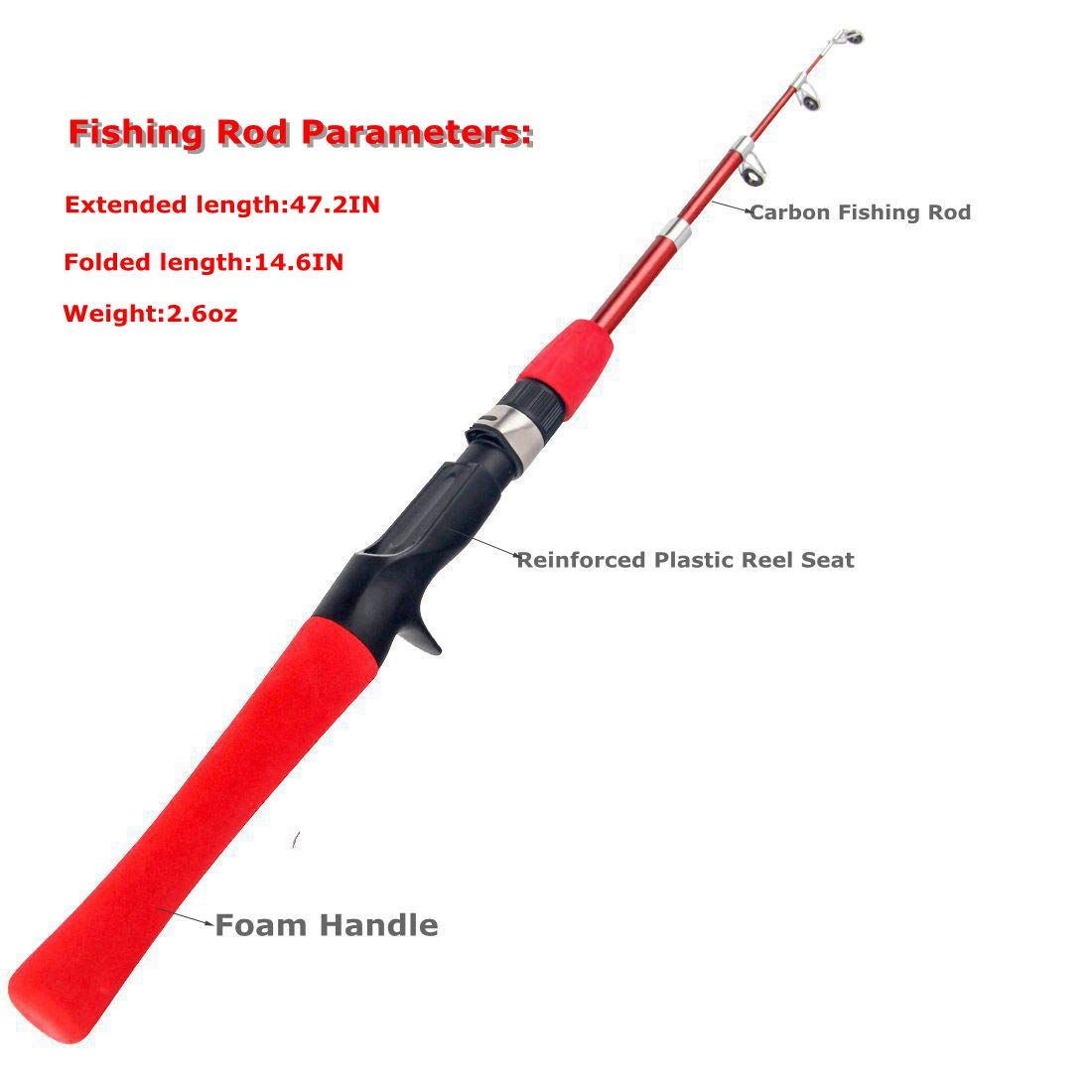 釣り道具セット 子供用 釣り ユースサイズ コンボセット フィッシングポール ルアー リール タックルボックス 子供ポール リールコンボキット 釣り竿 軽量 ロッド 子供用 Blisswill B07h18dcby レッド タックルボックス 後払い手数料無料 Mongolianski Mn