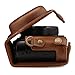 MegaGear MG1436 Panasonic Lumix DC-ZS200, TZ200 Ever Ready Genuine Leather Camera Case and Strap - Brown
