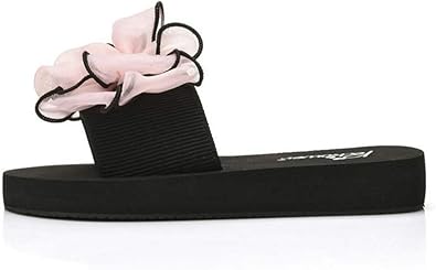 Amazon Thld 厚底 ビーチサンダル 美脚サンダル水着 浴衣 海水浴 温泉 旅行 ダンス セレブ 美脚サンダル レディースフラワー厚底ビーチサンダル フラワー ウェッジソール ビーチサンダル 厚底 ビーサン サンダル 花 Thld ビーチサンダル