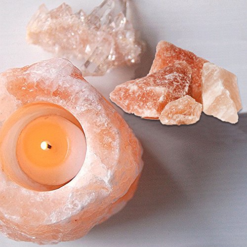 Himalayan Glow Hand Carved Himalayan Salt Candle Holders, Home Decor