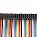 Uxcell IDC Flat Ribbon Cable Connector, F/F, 50P, 50 Way, 66 cm Length, 2.54 mm Pitch, Rainbow