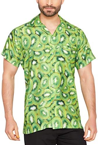CLUB CUBANA Men's Regular Fit Classic Short Sleeve Casual Floral Hawaiian Shirt