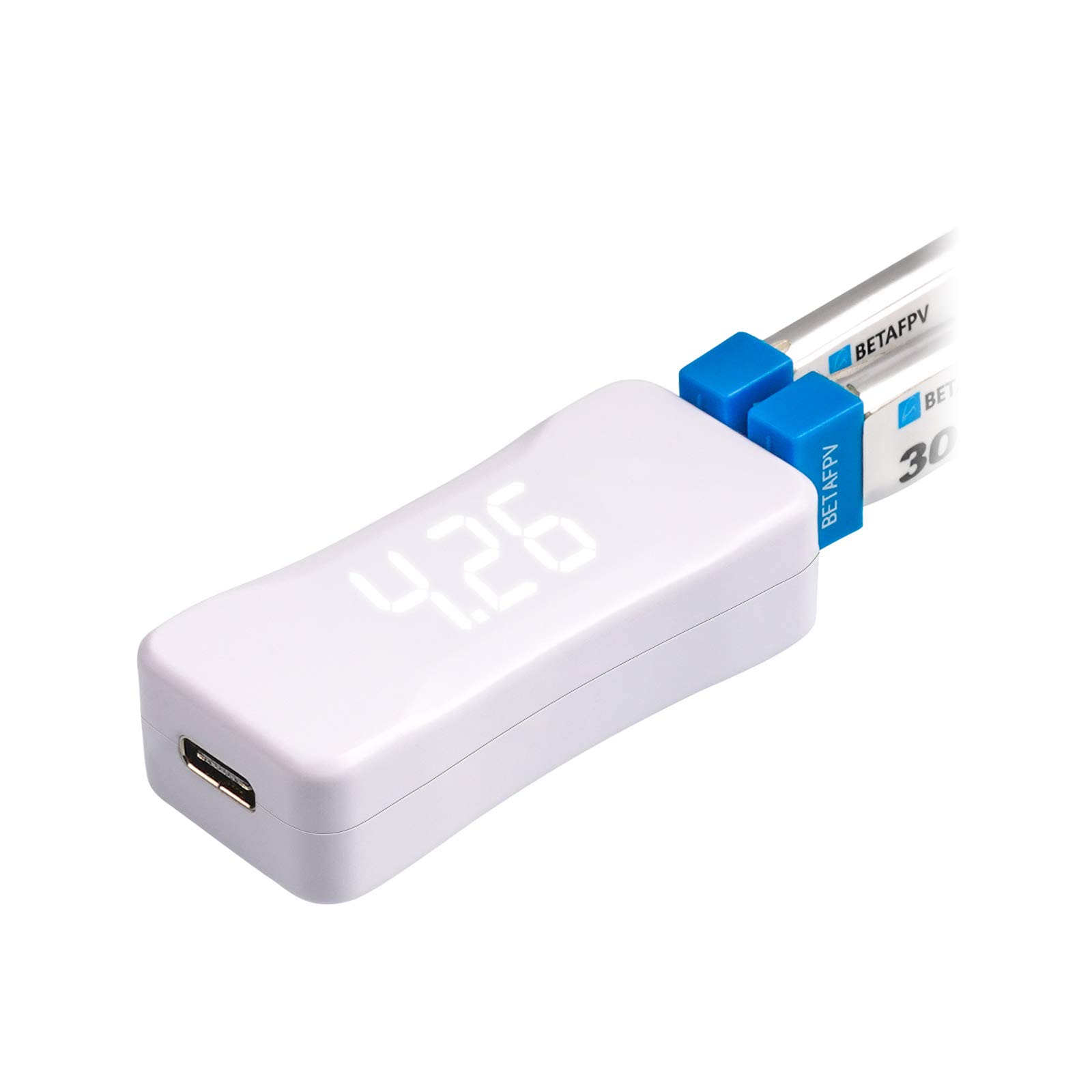 Photo 1 of BETAFPV BT2.0 1S Battery Charger Voltage Tester Type-C Charger V2 4.35V/5V 1A/2A for 1S Lipo RC Battery Like 300mAh 1S 450mAh 1S 260mAh 1S with BT2.0 Connector