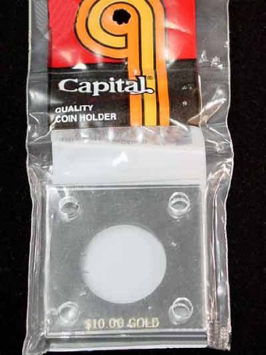Capital Plastics 2x2 Holder - $10 GOLD in Black