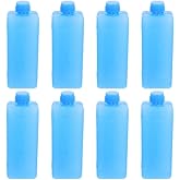 Tofficu Reusable Ice Packs for Air Conditioner Fans Portable Freezer Blocks 8-Pack for Evaporative Air Cooler Lunch Boxes Camping Picnic 4.52X1.57X1.18 Inches