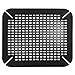 mDesign Adjustable Dish Drying Mat/Grid - Soft Plastic Sink Protector - Cushions Dishes, Glasses, Mugs, Bowls - Quick Draining, Contours to Sink - 2 Pack - Black
