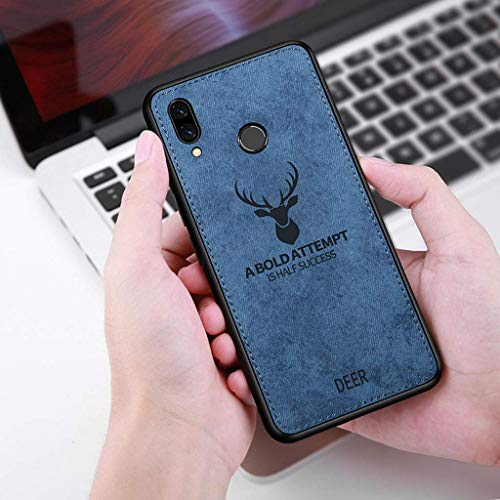 REALCASE for Xiaomi Redmi Note 7 Pro Soft Cover Case with Deer Design Cloth Hand Stitching Cover for Xiaomi Redmi Note 7