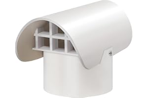 JIANBENKJ 2 inch Radon Vent Cap,PVC Vent Cap for 2" Schedule 40 Radon Fan Pipe/Roof Vent Pipe/Flue Pipe, Radon Pipe Cover Radon Rain Cap Exhaust Cap Stop Rain Snow Leaves, Protect Radon Fan Motor&PVC Pipe