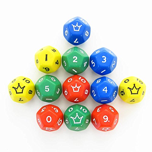 Assorted Jester Dice D12 Pack of 12 Koplow Games
