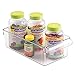 mDesign Storage Bin Organizer for Vitamins, Medicine, Medical, Dental Supplies - Medium, Clear