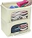 Sorbus Storage Bins with Metal Frame - Stackable & Foldable Clothes Organizer Bags - Oxford Fabric Storage Containers with Large Clear Window & Carry Handles, Bedroom Organization for Bedding & Linen
