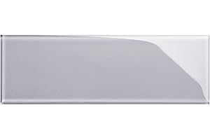 Giorbello Glass Subway Backsplash Tile, 4x12, Lavender Gray, Sample Tile (1 Piece)