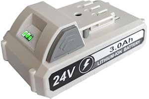 aunstarwei 24V 3.0Ah Lithium Ion Battery Replacement for Snow Joe+Sun Joe 24V Battery 24BAT-LTX 24VBAT-LTW 24VBAT-LTE 24VBAT-LT 24VBAT 24VBAT-XR