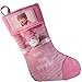 Baby's First Christmas Stocking Baby Girl Stocking Pink with Removable Soft Toy with Picture Frame Personalize It with Your Baby Photo for Holiday Newborn Stockings Christmas Ornaments Home Decor 19