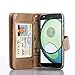 TabPow Moto Z Play Droid Case, 10 Card Slot - [ID Slot] Wallet Folio PU Leather Case Cover with Detachable Magnetic Hard Case for Motorola Moto Z Play Droid (2016) - Glitter Gold