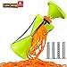Creator Studio - Vegetable NextGen Spiral Slicer Cutter Spiralizer Bundle, 4-blade Pasta Noodle Spaghetti Maker. Best Spiralizer 150% Bigger for 50% Less Vegetable Wastage. Free Recipe Ebook