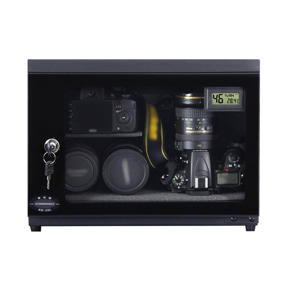 Camera Dehumidifying Built-in partition Dry Cabinet - Electronic meter Noiseless Energy Saving -Home Office Lens Electronic Equipment Storage(25L)
