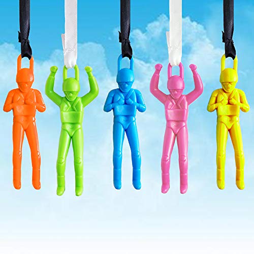 Korty 6pcs Parachute Toy for Kids,Tangle Free Throwing Parachute Army Man, Hand Throwing Solider Toys for Kids