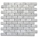 Stone Center Online Carrara White Marble 1x2 Medium Brick Mosaic Tile Polished Kitchen Bath Wall Floor Backsplash Shower (1 Sheet)