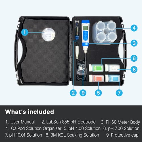 Apera Instruments PH60VS Handheld PH Meter Tester Kit With LabSen 855