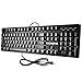 TOMOKO Mechanical Gaming Keyboard, Water Resistant Gaming Keyboard with Blue Switch for Gamers, Anti-ghosting Keyboard (Black, 104 Key)