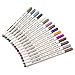 Paint Marker Pens - Fine Point Brush Tip, Metallic Permanent Paint Glitter Markers for Rock Painting, Glass Paint, Gift Card Making, Hand Calligraphy Lettering, Set of 15