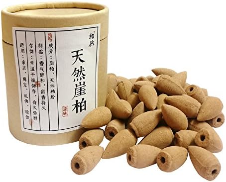 Yatao 55pcs/box Backflow Incense Cones Meditatio Waterfall Smoke Fountain Sandalwood Insent Stand (Arborvitae)