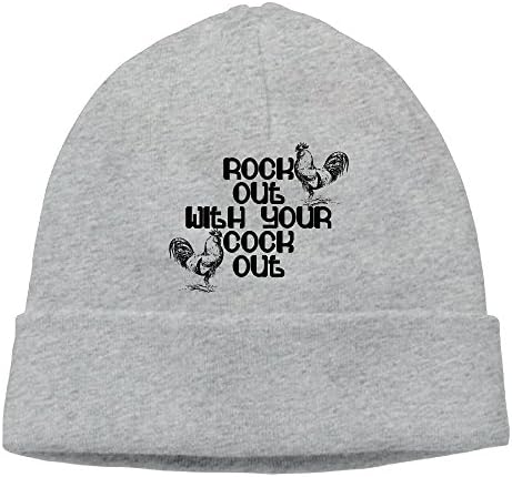 Cock Fight Funny Women Warm Knit Top Level Beanie Skull Cap