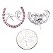 Lucky Charm Horseshoe Horse Mustang Pony Stud Post Earrings Rhinestones Fashion Jewelry (Pink)