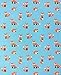 JustHome Fun Print Soft Cozy Lightweight 50 x 60 Fleece Throw Blanket (Turquoise with Orange Foxes)