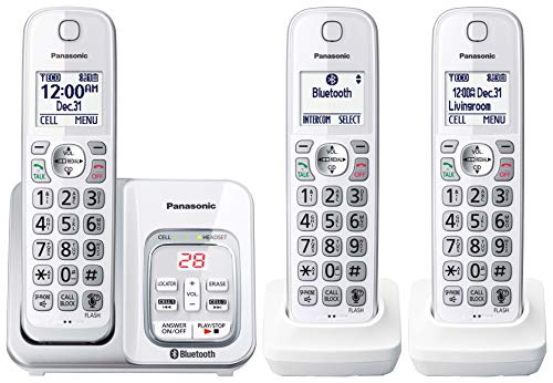 Panasonic KXTGD593W Dect_6.0 3-Handset Landline Telephone