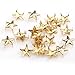 ILOVEDIY 200pcs Gold Plated Punk Star Rivet Studs 12mm DIY Leathercraft Accessories