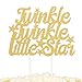 PALASASA Gold Single Sided Glitter Twinkle Twinkle Little Star Cake Topper in for Baby Shower or Birthday Party