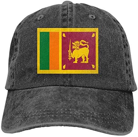 Sri Lanka Flag Denim Hat Adjustable Plain Cap Baseball Caps