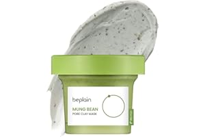 beplain Mung Bean Pore Clay mask (4.05 fl oz /120ml) | Fragrance-Free | Wash Off Mask for Blackhead & Whitehead Care | Quick 3 Minute to Gently Cleanse, Exfoliate and Tighten Pores | Korean Skincare