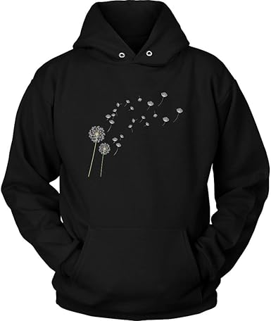 black hoodie with flowers