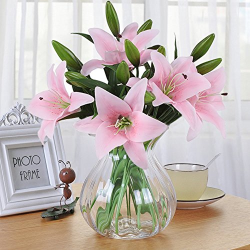 Artificial Flowers with Vase for Home Decor: Amazon.com