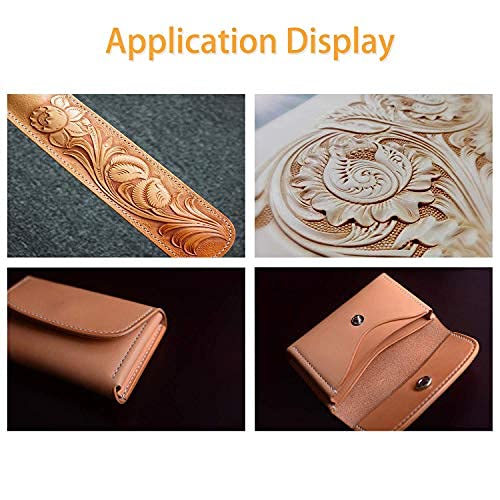 Muse Craft Flawless 12''X24'' 5-6oz Vegetable Tanned Leather Precut| Import A Grade Tooling Leather Hide Full Grain Veg Tan Leather for Tooling, Carving, Dyeing, Embossing(12''x24'' 1.9-2.3mm)