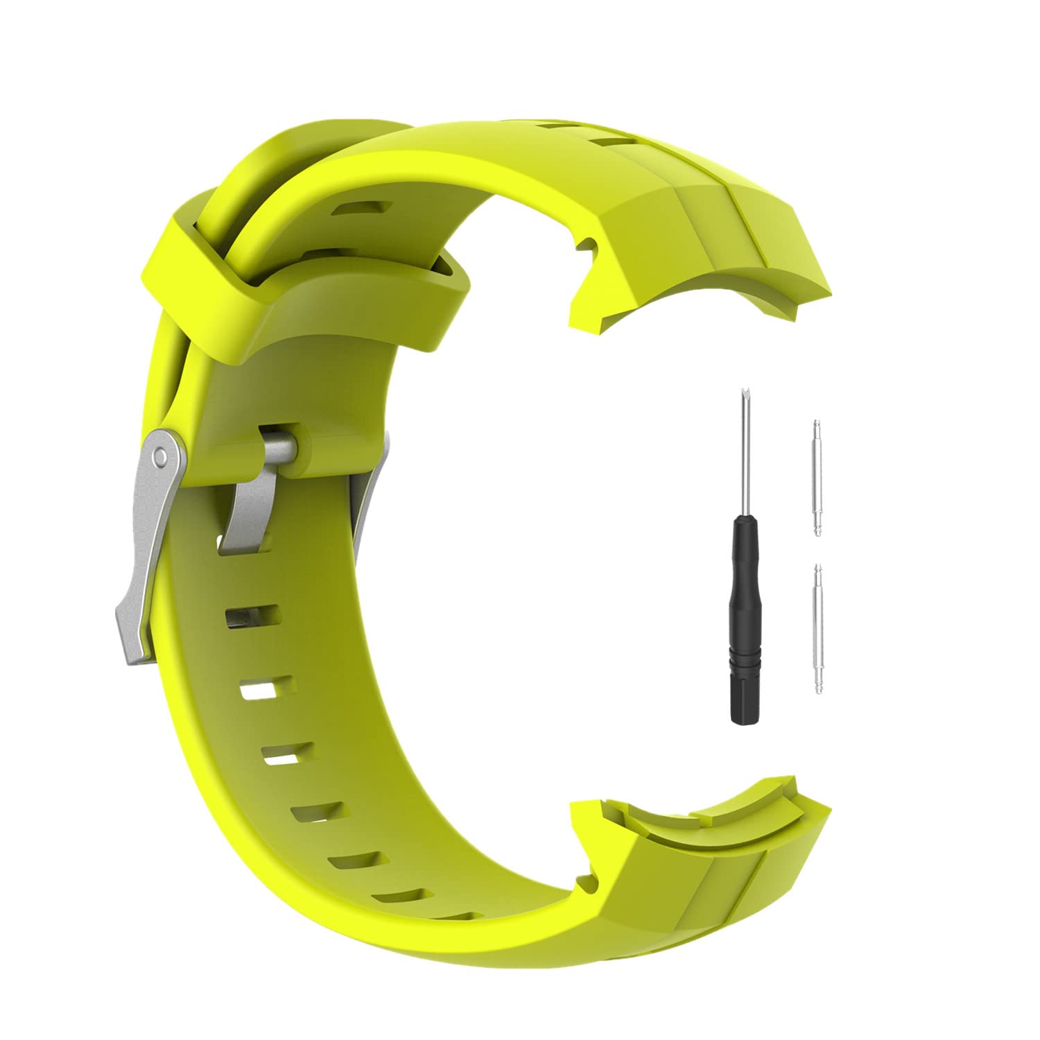 Muovrto Soft Replacement Strap Silicone Watchband Watch Straps for Suunto Spartan Sport/Suunto Ambit 3 Vertical (Green)