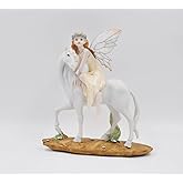 Comfy Hour Butterfly Fairy Riding White Horse Figurine, Collectible for Home Decoration, Fairyland Collection