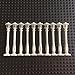 Taken All Building Block Street Lamp Set of 10- White Post with Clear Bulb & White Cover Compatible with Major Brands